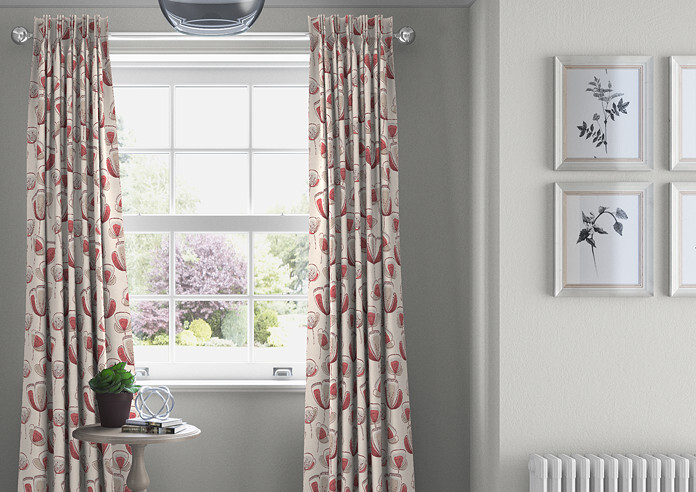 Helix, Red - Made to Measure Curtains - Image 3